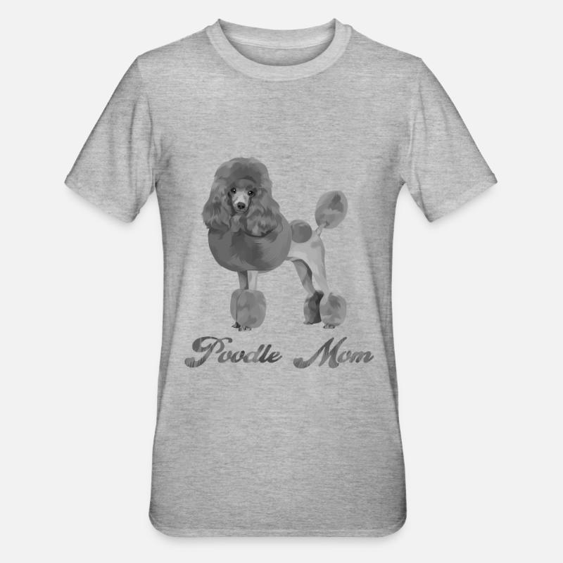Maman caniche - T-shirt polycoton Unisexe - gris chiné