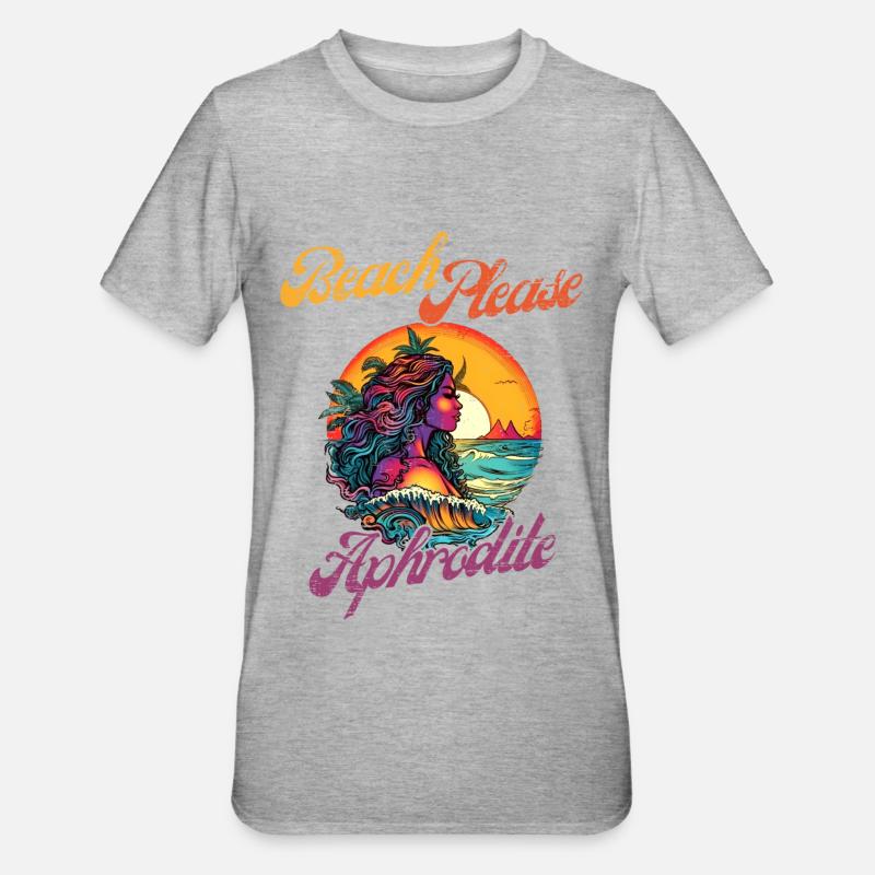 Beach Please - Aphrodite - T-shirt polycoton Unisexe - gris chiné