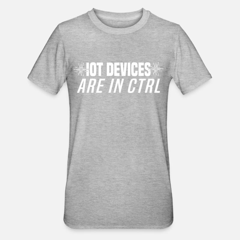 Internet Des Objets IOT Programmeur Admin IT - T-shirt polycoton Unisexe - gris chiné