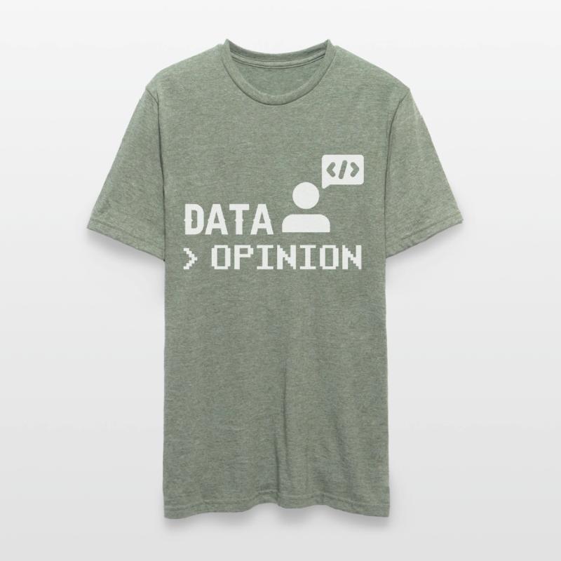 Data > Opinion Programmeur Codeur Codeur T-shirt polycoton Unisexe