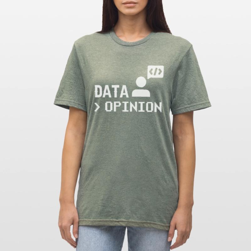Data > Opinion Programmeur Codeur Codeur T-shirt polycoton Unisexe