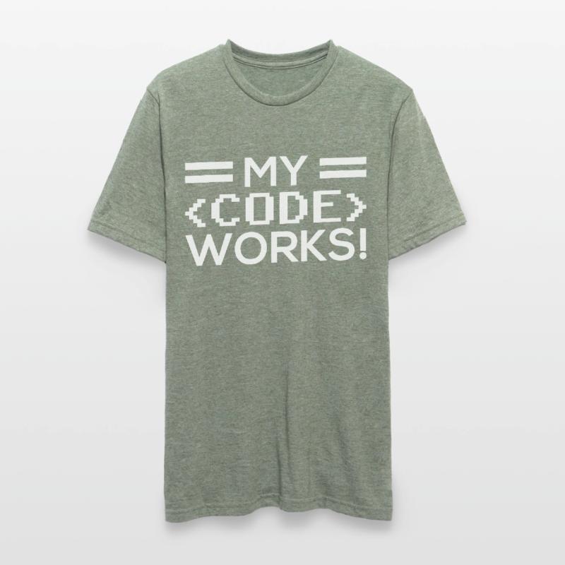 My Code Works Programming Coding Coder T-shirt polycoton Unisexe