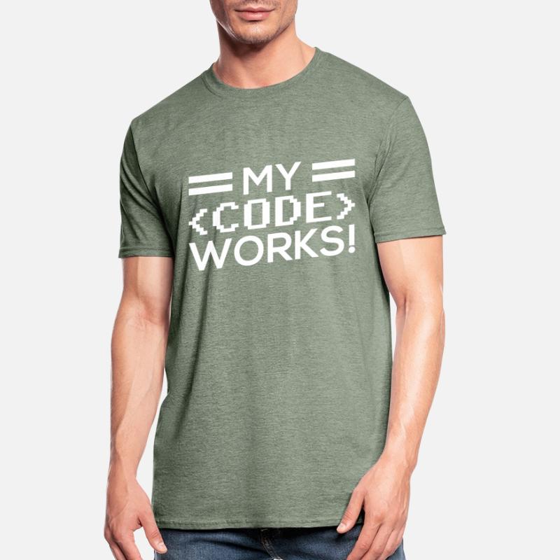 My Code Works Programming Coding Coder T-shirt polycoton Unisexe