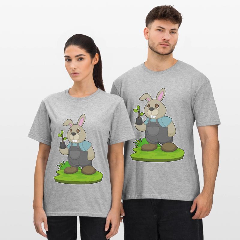 Plantule d’éleveur de lapins T-shirt polycoton Unisexe