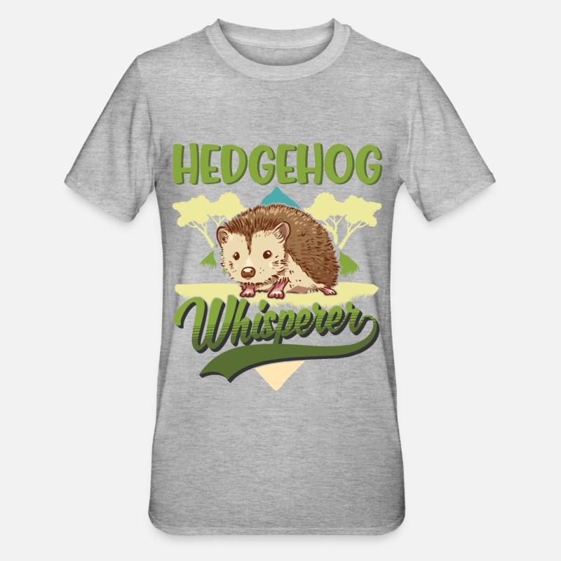 Igel Flüsterer Hérisson Whisperer - T-shirt polycoton Unisexe - gris chiné