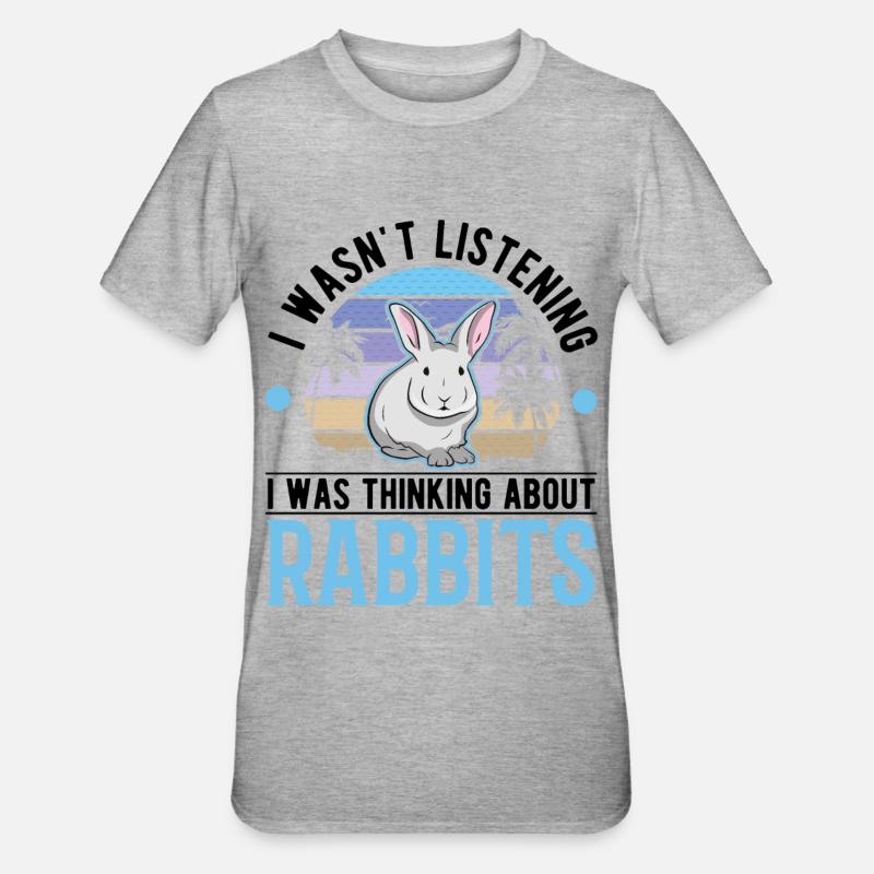 Rabbit Bunny Rabbit Rabbit - Unisex Polycotton T-Shirt - heather grey