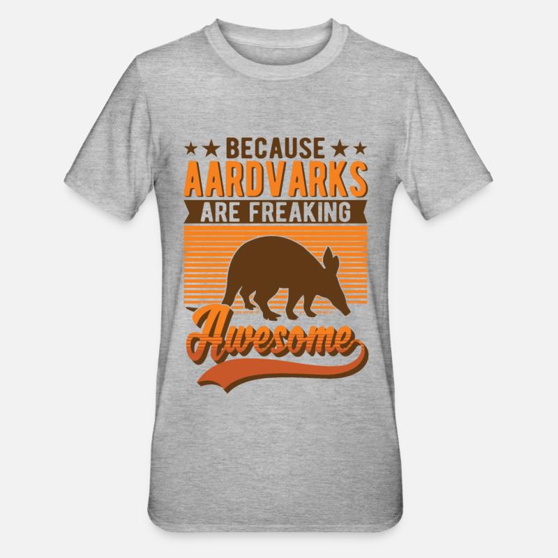 Aardvark Cadeau Aardvark - T-shirt polycoton Unisexe - gris chiné