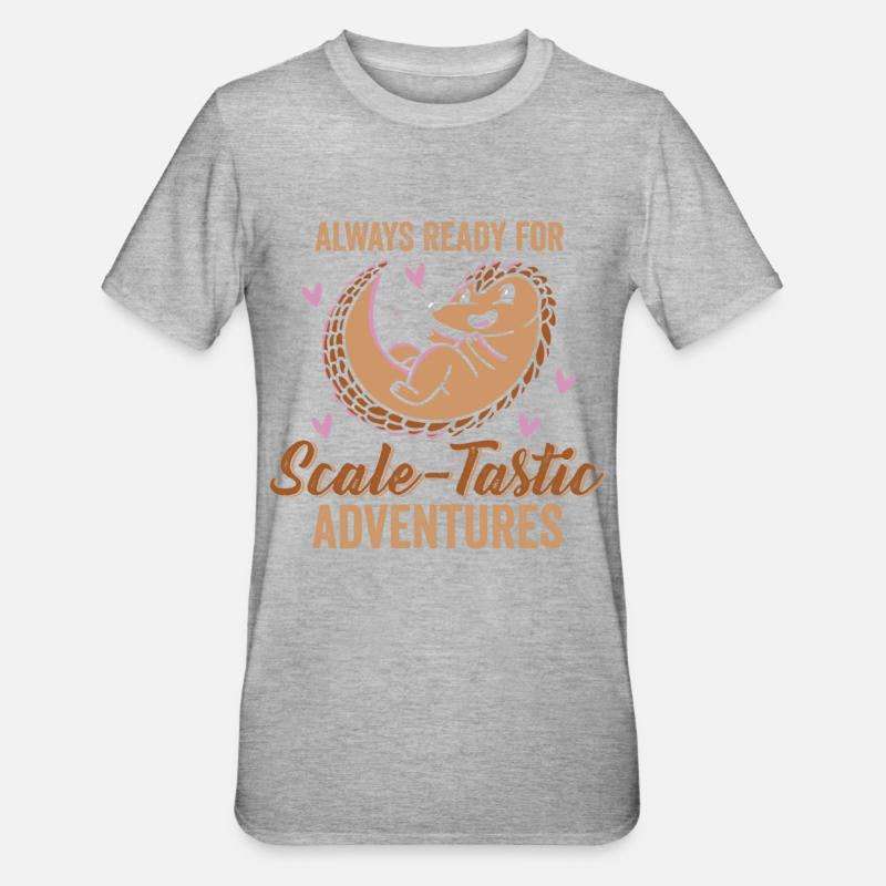 Scale-tastic Adventures Pangolin Lovers - T-shirt polycoton Unisexe - gris chiné