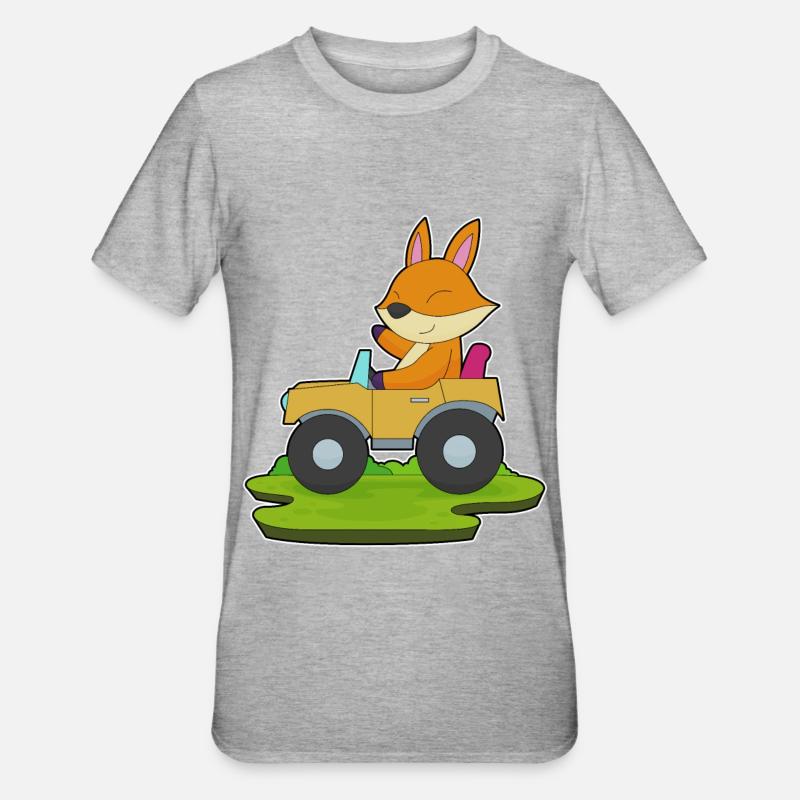 Fuchs Auto - T-shirt polycoton Unisexe - gris chiné