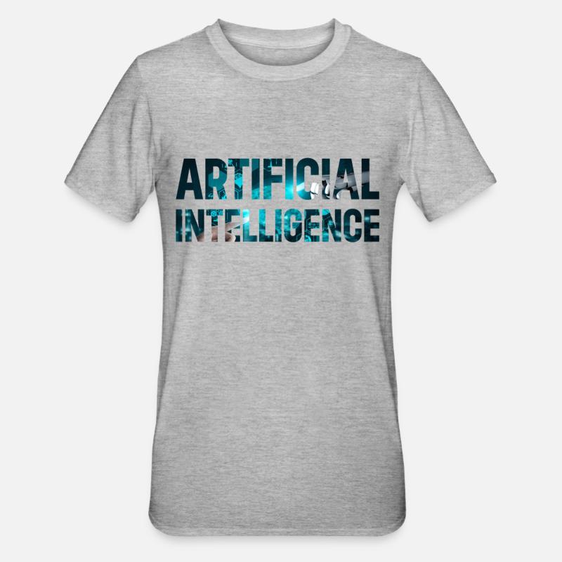 Ai Artificial Intelligence - Unisex Polycotton T-Shirt - Grau meliert