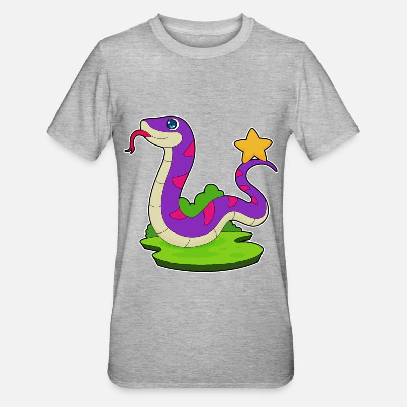 Étoile du serpent - T-shirt polycoton Unisexe - gris chiné