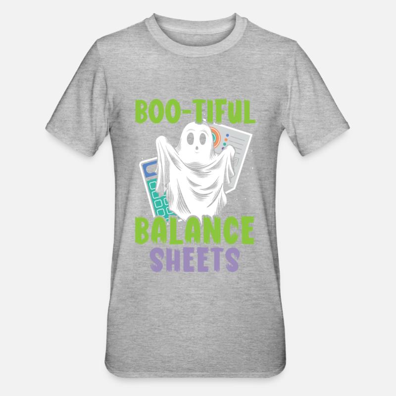 Boo-tiful Bilans Comptable Halloween - T-shirt polycoton Unisexe - gris chiné