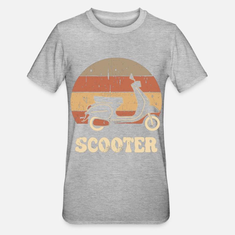 Scooter Motorroller Mofa Moped Roller - Unisex Polycotton T-Shirt - heather grey