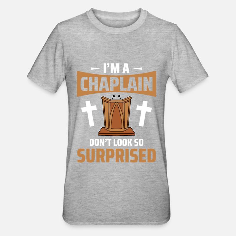 Aumônier Pasteur - T-shirt polycoton Unisexe - gris chiné