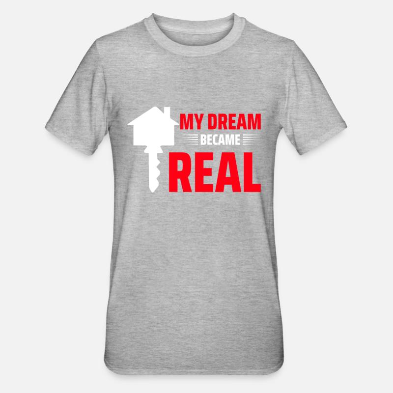 Neuer Hauseigentümer Hauseigentümer - Unisex Polycotton T-Shirt - Grau meliert