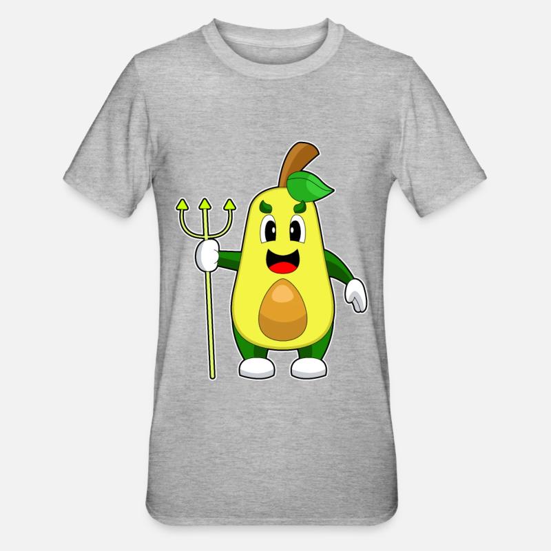 Avocat Halloween Devil - T-shirt polycoton Unisexe - gris chiné
