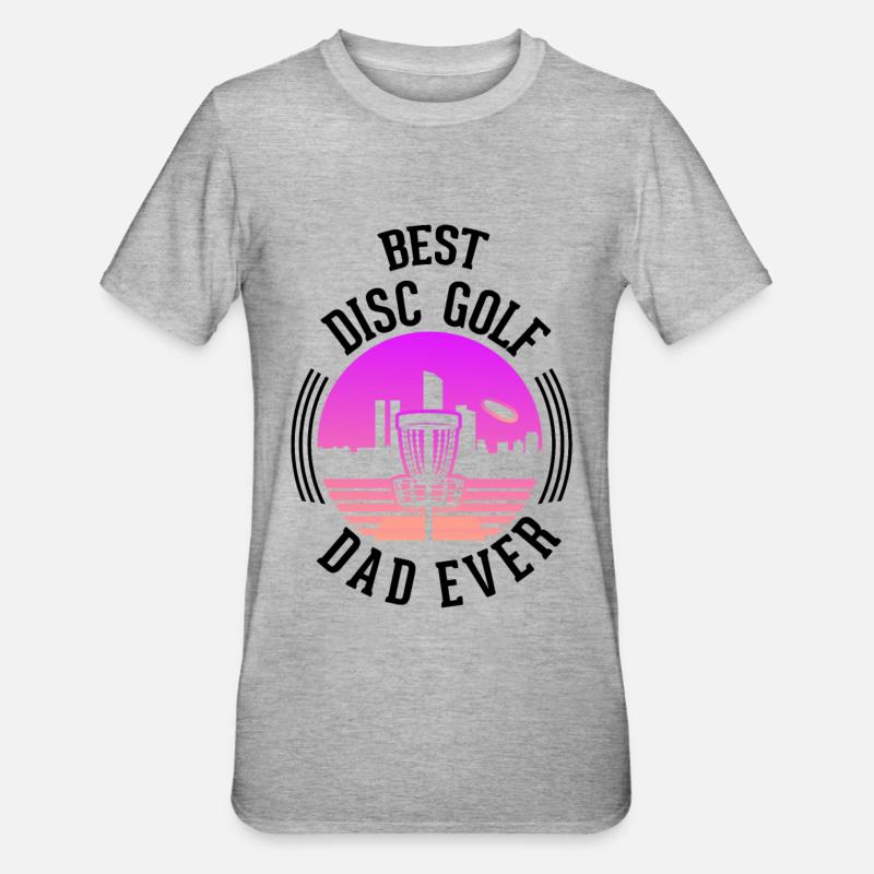 Discgolf Wurfscheibe Disc Golf - T-shirt polycoton Unisexe - gris chiné