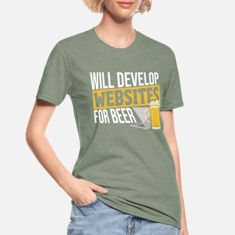 Will Develop Websites For Beer Web Developer Unisex Polycotton T-Shirt