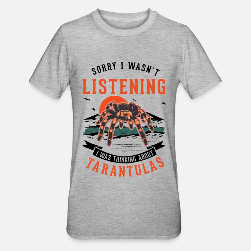 Tarentule cadeau araignée tarentule - T-shirt polycoton Unisexe - gris chiné