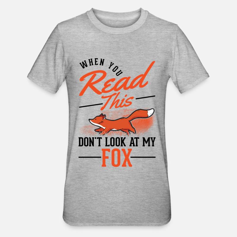 Fuchs Geschenk Rotfuchs - Unisex Polycotton T-Shirt - Grau meliert