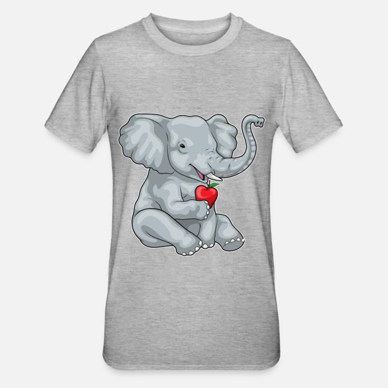 Elephant Apple Fruit - Unisex Polycotton T-Shirt - heather grey