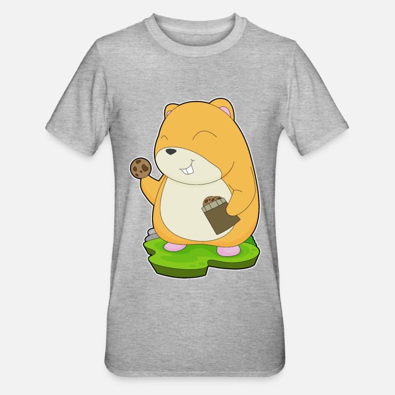 Biscuits pour hamsters - T-shirt polycoton Unisexe - gris chiné