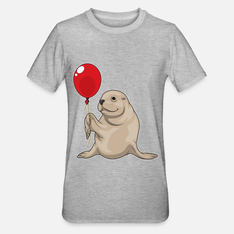 Ballon de phoque - T-shirt polycoton Unisexe - gris chiné