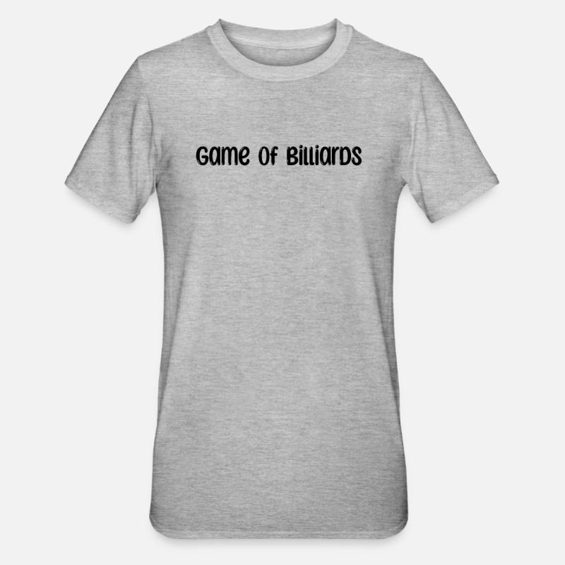Billard - Jeu de billard - T-shirt polycoton Unisexe - gris chiné