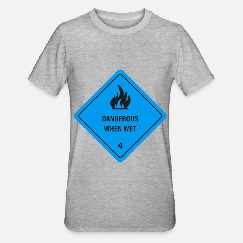 Humide et en feu ! - T-shirt polycoton Unisexe - gris chiné