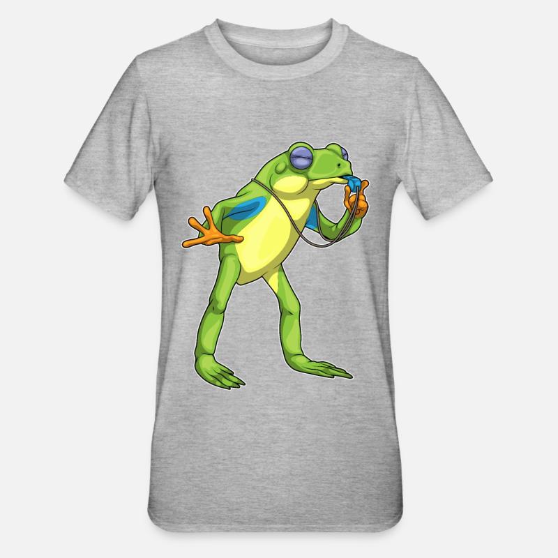 Sifflet d’arbitre Frog - T-shirt polycoton Unisexe - gris chiné