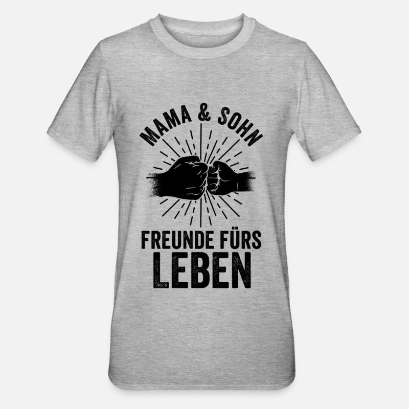 Mère, mère et fils - T-shirt polycoton Unisexe - gris chiné