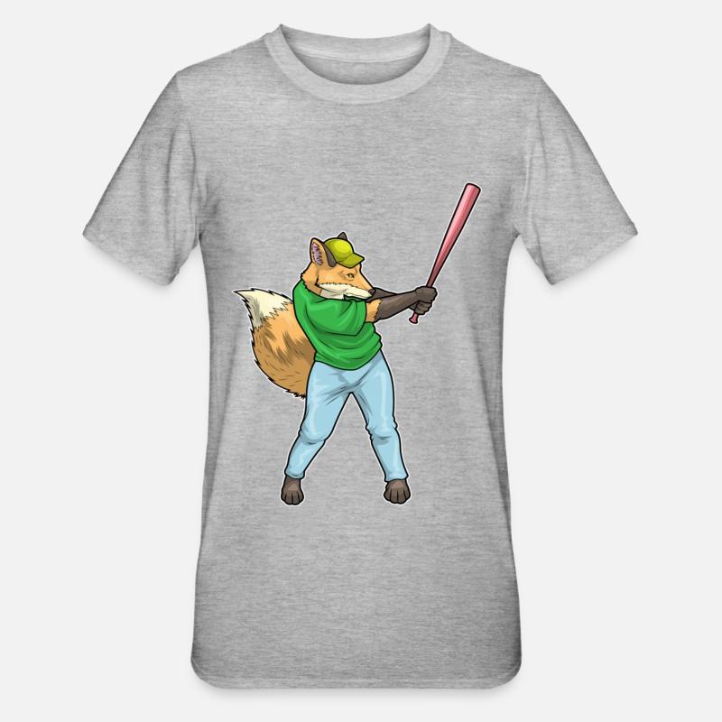 Batte de baseball Fox - T-shirt polycoton Unisexe - gris chiné