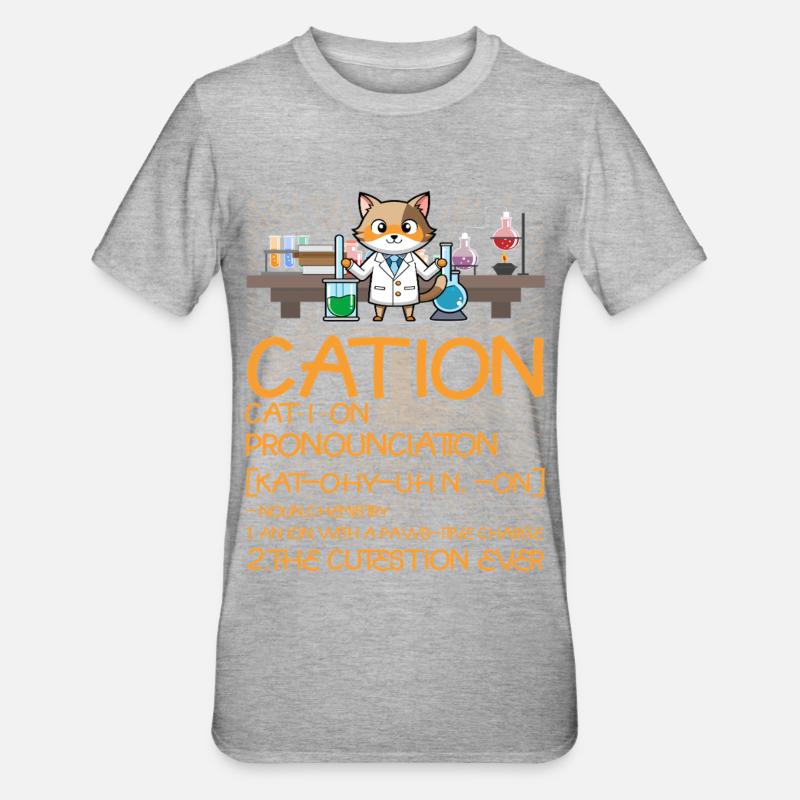 Cation - T-shirt polycoton Unisexe - gris chiné