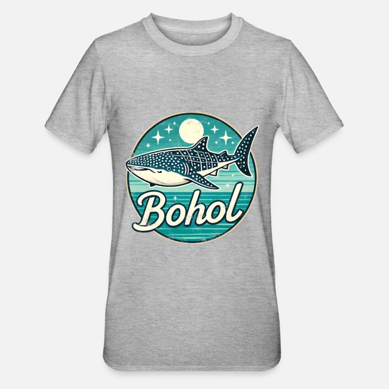 Bohol Philippinen - Unisex Polycotton T-Shirt - Grau meliert