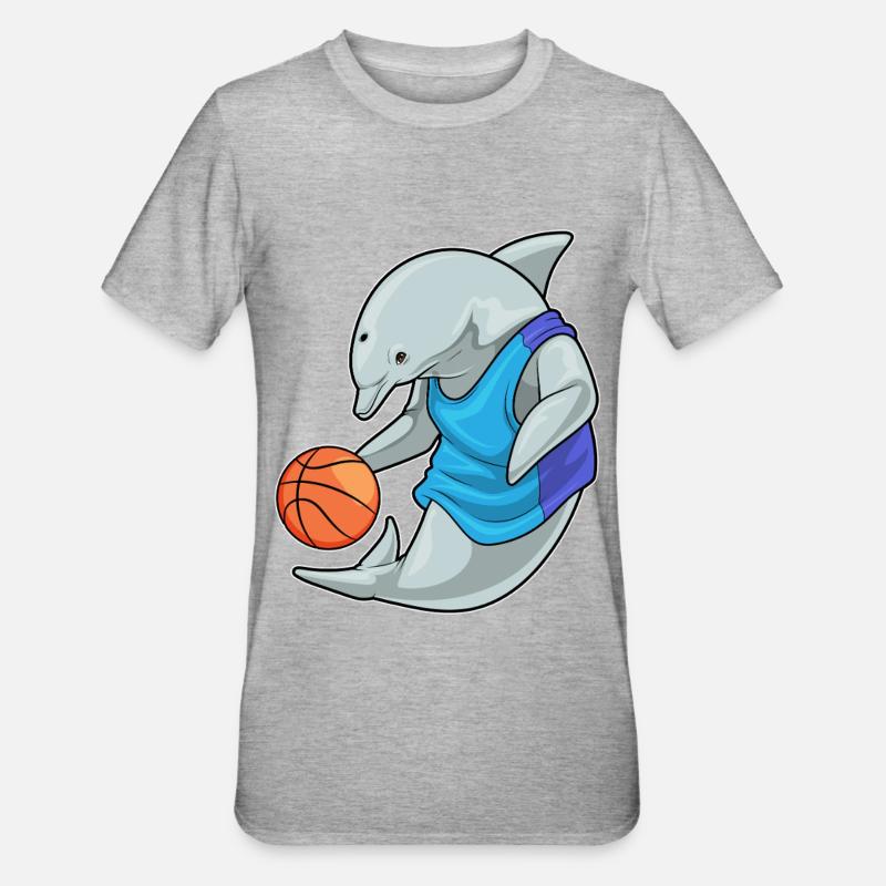 Dolphin Basketteur Basketteur - T-shirt polycoton Unisexe - gris chiné