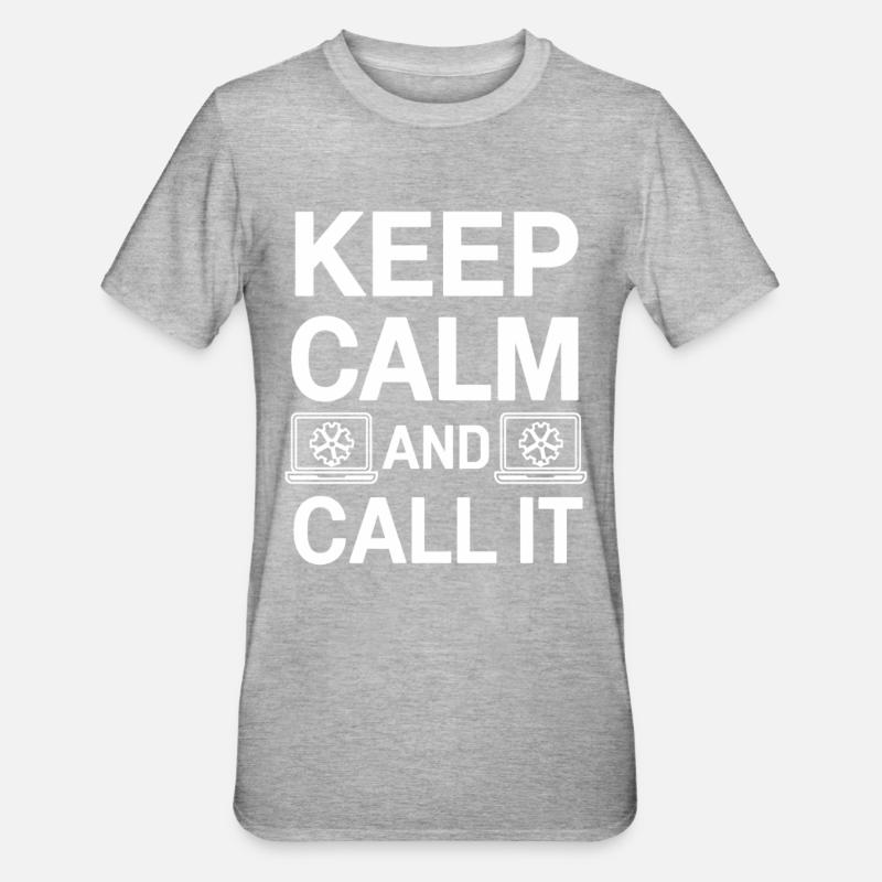 Administrator Support Nørd Computer Tech - Unisex polycotton T-shirt - grå meleret