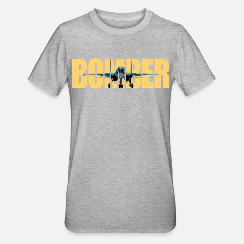 Bomber Su-34 - Unisex Polycotton T-Shirt - heather grey