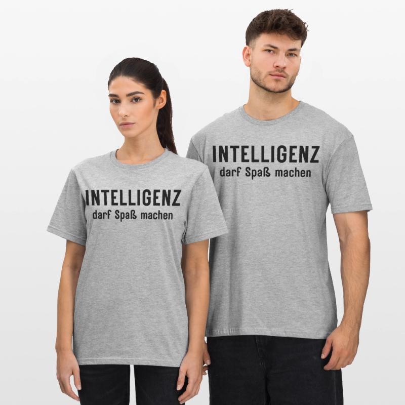 Intelligenz darf Spaß machen Statement Design Unisex Polycotton T-Shirt