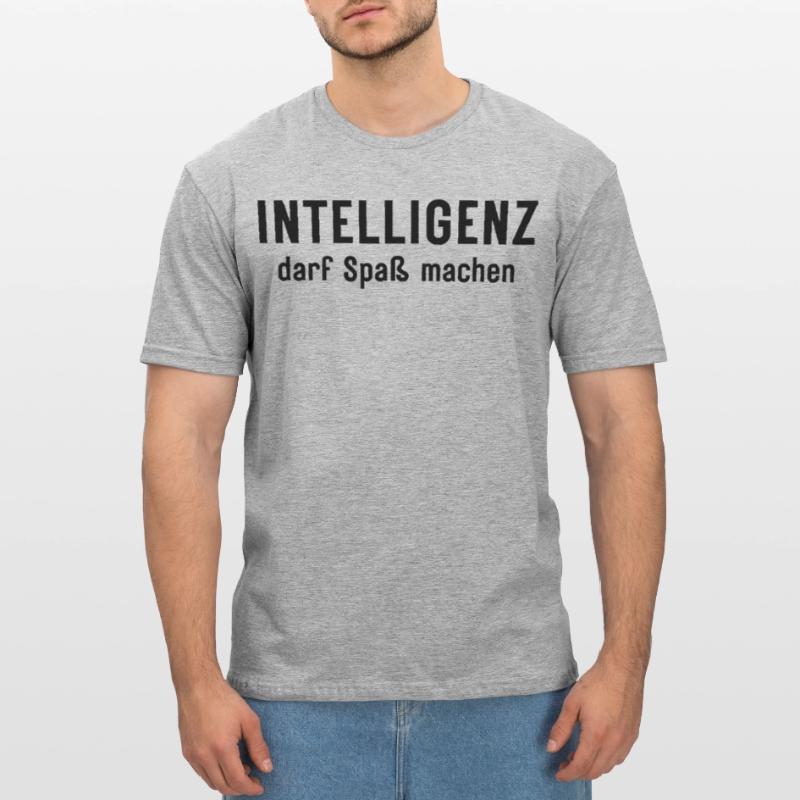 Intelligenz darf Spaß machen Statement Design Unisex Polycotton T-Shirt