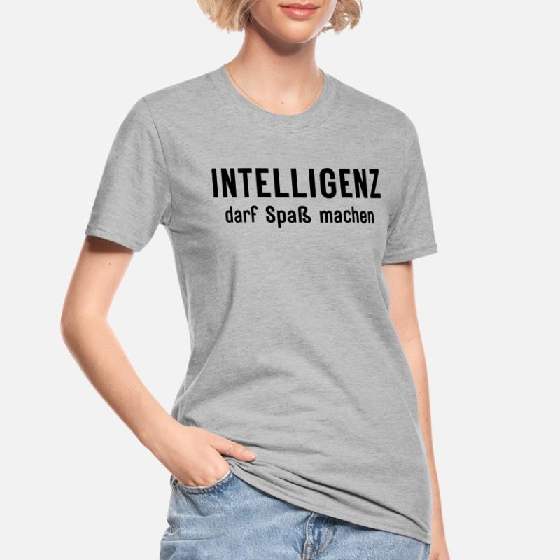 Intelligenz darf Spaß machen Statement Design Unisex Polycotton T-Shirt