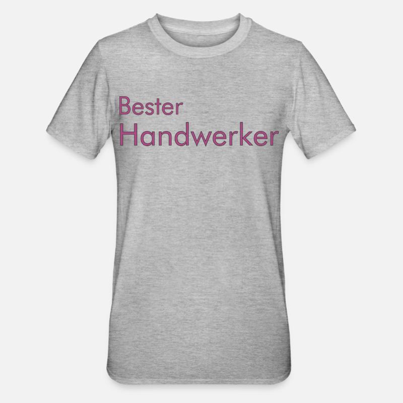 Bester Handwerker - Unisex Polycotton T-Shirt - Grau meliert