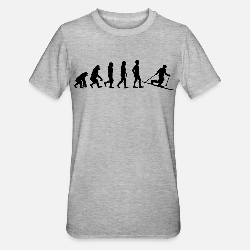 Evolution Telemark - Unisex Polycotton T-Shirt - Grau meliert
