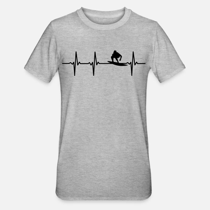 Surfeur ECG - T-shirt polycoton Unisexe - gris chiné