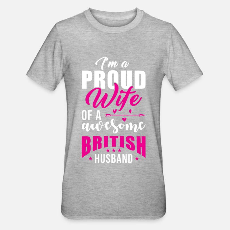 Englischer Ehemann England Ehemann - Unisex Polycotton T-Shirt - Grau meliert