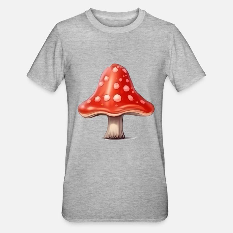 Toadstool Mushroom Mushroom Picker - Unisex Polycotton T-Shirt - heather grey