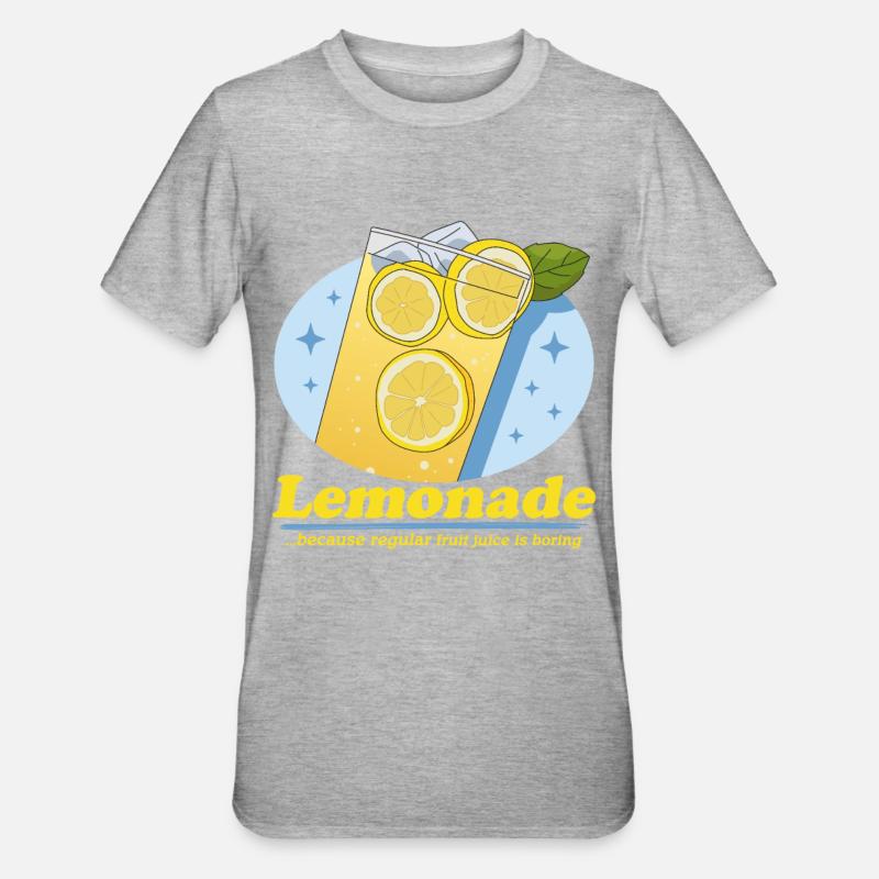 Limonade effervescente citron limonade cadeau - T-shirt polycoton Unisexe - gris chiné