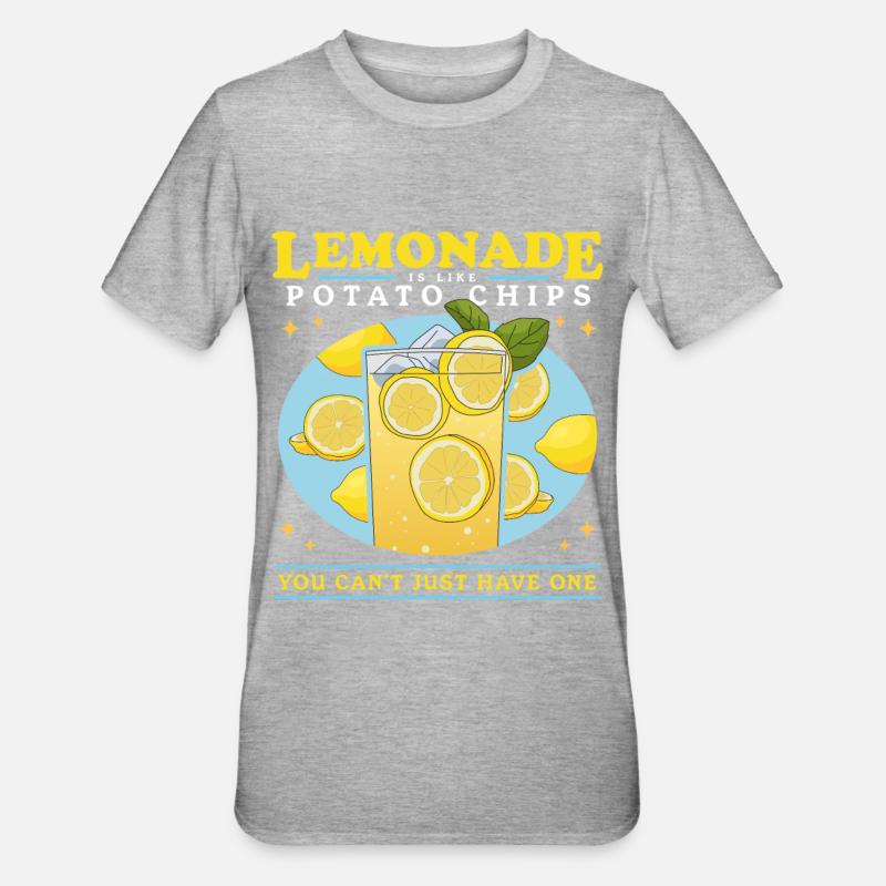 Limonade effervescente citron limonade cadeau - T-shirt polycoton Unisexe - gris chiné