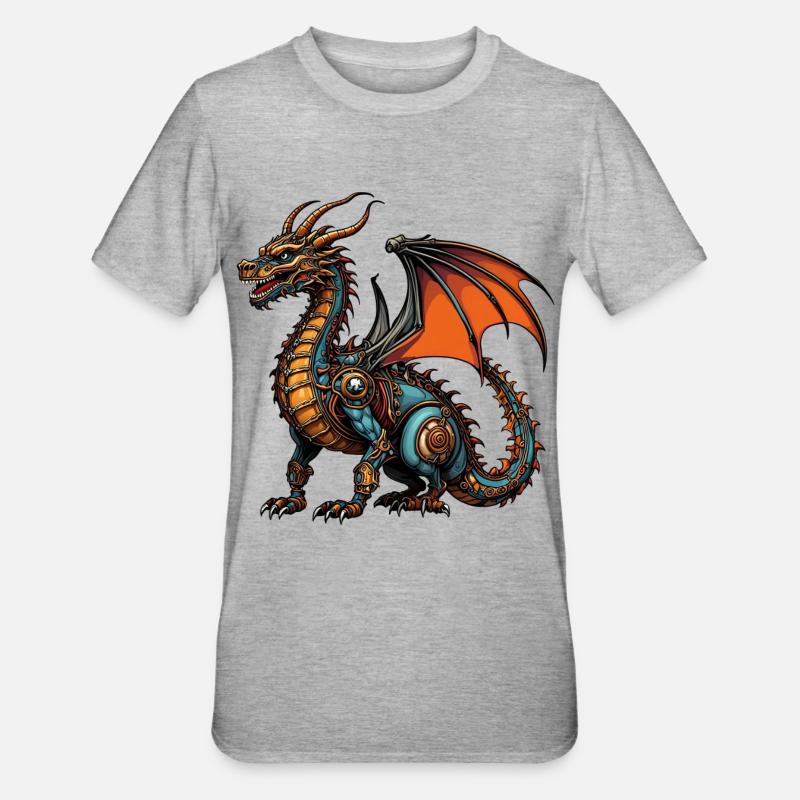 dragon - T-shirt polycoton Unisexe - gris chiné