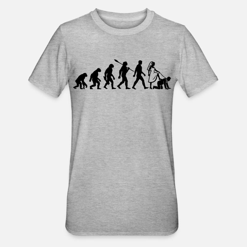 Evolution JGA Junggesellenabschied - Unisex Polycotton T-Shirt - Grau meliert