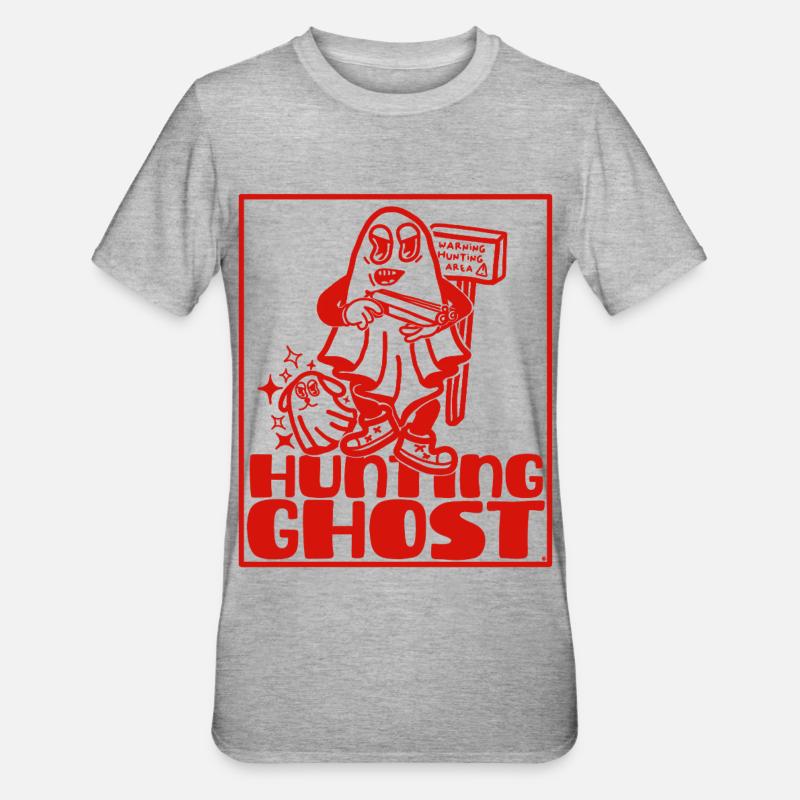 Fantôme chasseur pas hanteur - T-shirt polycoton Unisexe - gris chiné